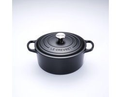 LE CREUSET * Gietijzeren ronde braadpan in Mat Zwart 20cm 2,4l