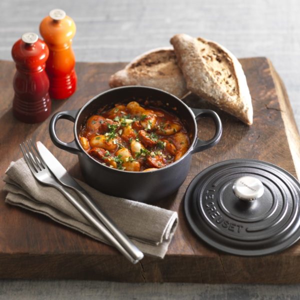 LE CREUSET * Gietijzeren ronde braadpan in Mat Zwart 20cm 2,4l