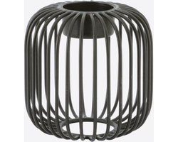 wire theelichthouder zwart 9.5 cm