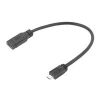 USB Type-C® female naar USB micro B 2.0 male adapterkabel 0,2m