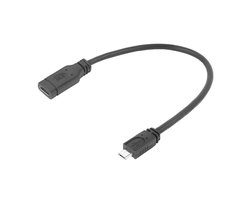 USB Type-C® female naar USB micro B 2.0 male adapterkabel 0,2m USB Type-C® female naar USB micro B 2.0 male adapterkabel 0,2m