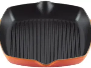 Le Creuset Gietijzeren Hoge Grillpan 30x30cm - Flame Le Creuset Gietijzeren Hoge Grillpan 30x30cm - Flame