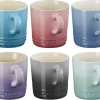LE CREUSET-Mokken Set van 6 Pastel in Aardewerk