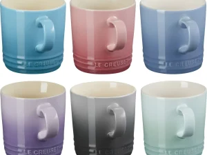 LE CREUSET-Mokken Set van 6 Pastel in Aardewerk LE CREUSET-Mokken Set van 6 Pastel in Aardewerk