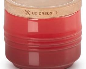 LE CREUSET - SUIKERPOT AVES COUVERCLE BOIS CERIS LE CREUSET - SUIKERPOT AVES COUVERCLE BOIS CERIS