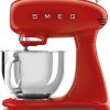 Smeg - KEUKENROBOT SMF03 + SHORT + GLAZEN KOM Rood