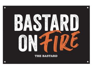 THE BASTARD - Man Cave Plate 'Bastard on fire'