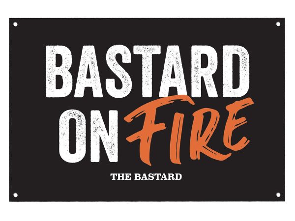 THE BASTARD - Man Cave Plate 'Bastard on fire'