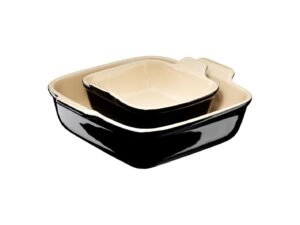 LE CREUSET - OVENSCHALEN SET SQ Heritage SW zwart