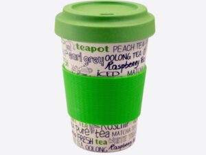 POINT VIRGULE - Reisbeker Bamboevezel - Deksel en Anti-slipband Tea 500ml