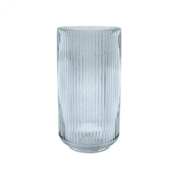 POINT VIRGULE - vaas uit glas blauw Ø 14.3cm H 28cm