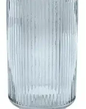 POINT VIRGULE - vaas uit glas blauw Ø 12cm H 19.3cm