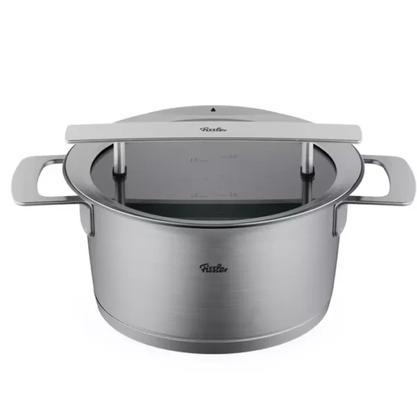 FISSLER - PHI COLLECTION KOOKPOT D24CM 3,9L GLAZEN DEKSEL